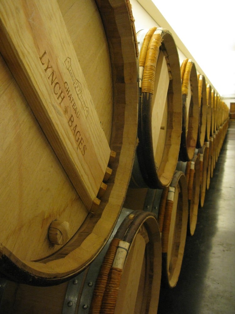 Posh barrels at Château Lynch Bages in Pauillac, Bordeaux, © Patrick Hudgell, 2012