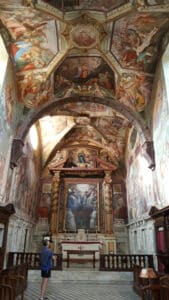 The Chapel and frescoes at the Certosa di Pontignano near Siena, Tuscany